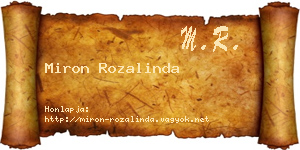 Miron Rozalinda névjegykártya